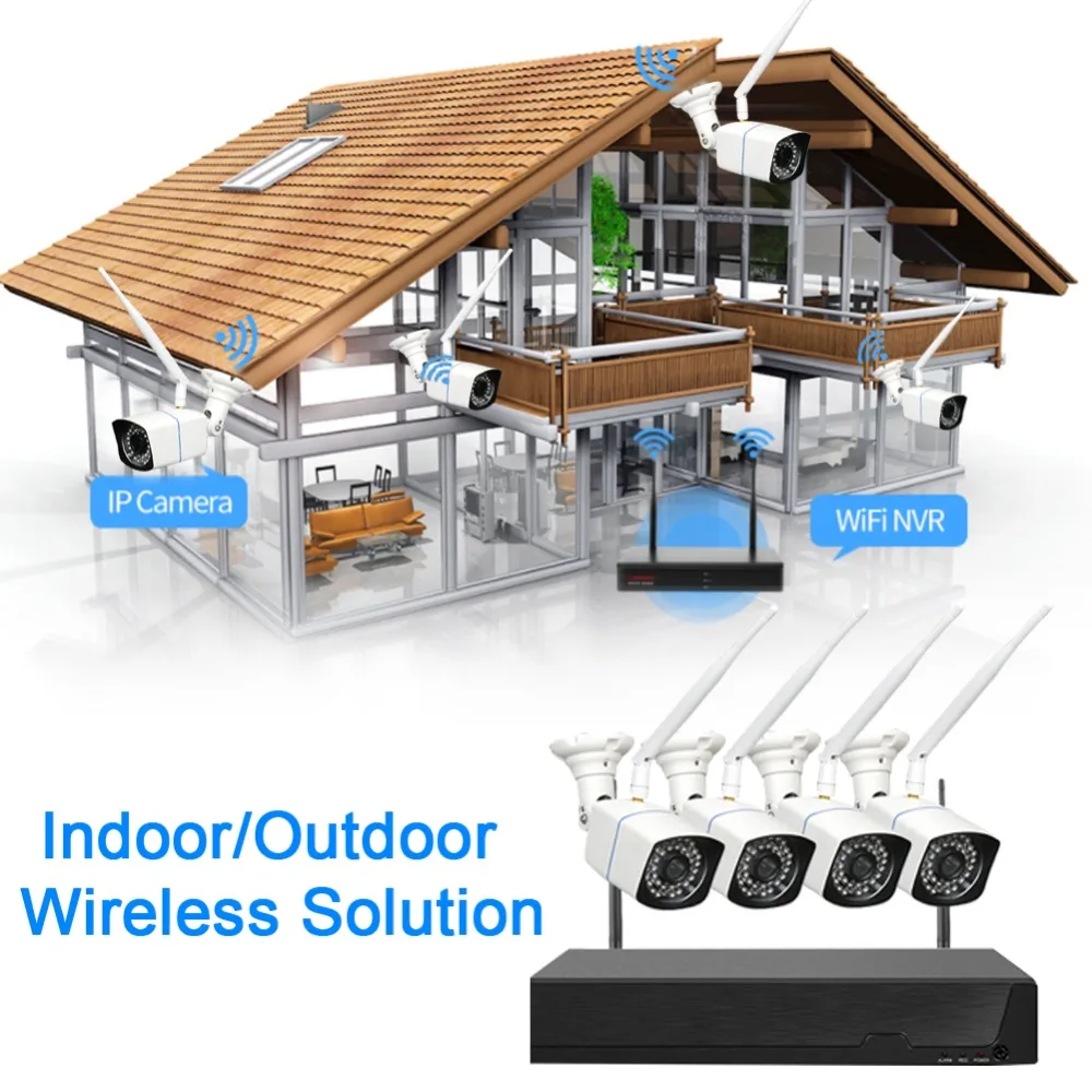 DIDSeth 8CH 2MP Беспроводной NVR комплект CCTV система 8 шт 1080P наружная AI камера IR Cut Wifi IP камера безопасности комплект видеонаблюдения