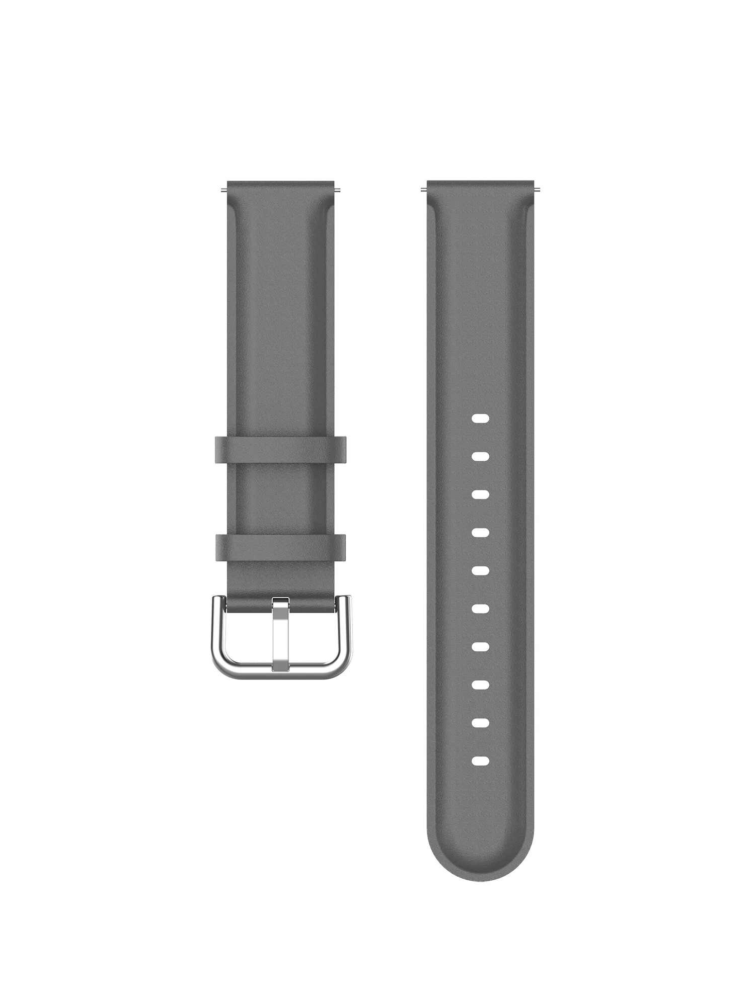 22mm Universal Watch Band Round Tail Leather Watch Strap for Huawei Watch GT2 Pro/ Zeblaze GTS/ BW-HL3/ Haylou LS05