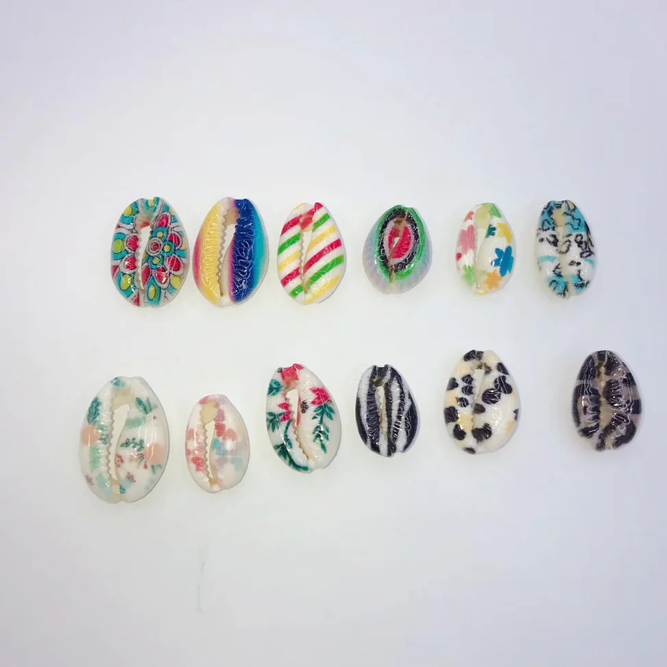 

10pcs Colored Pattern Shells Charms Pendant Findings Diy Women Fashion Earrings Dangle Bracelet Jewelry Accessory Handmade F607