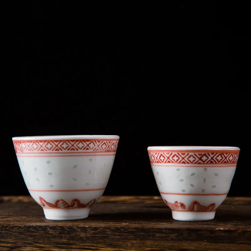 손으로 그린 드래곤 세라믹 찻잔, Jingdezhen 찻잔, 창의적인 작은 찻그릇..