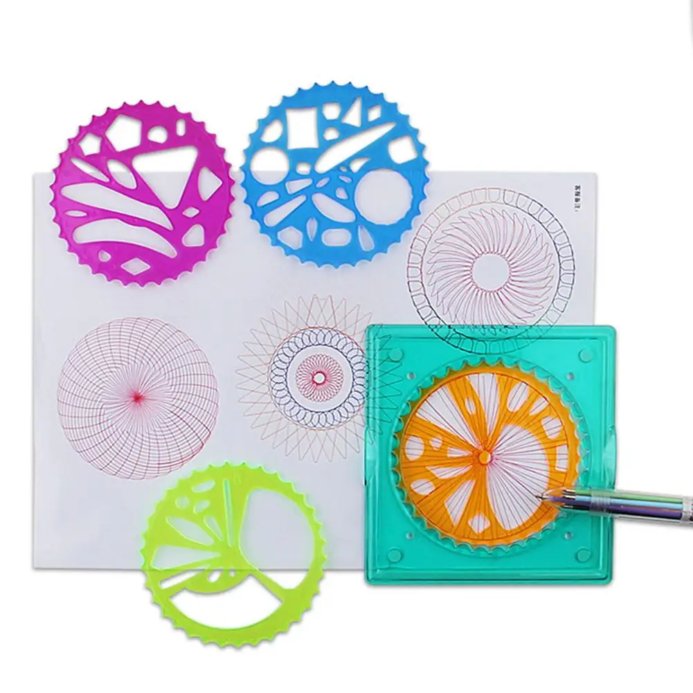 1 Набор Spirograph игрушки для рисования, набор блокировочных шестеренок и колес, аксессуары для рисования, креативная развивающая игрушка для детей, игрушка в подарок