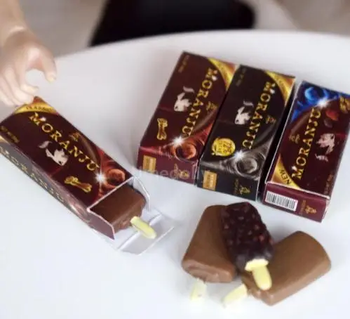 4pcs ice cream 1/12 масштаб ролевые игры миниатюрный кукольный домик супермаркет магазин кукла еда напиток Декор Аксессуары игрушка - Цвет: 4pcs ice cream