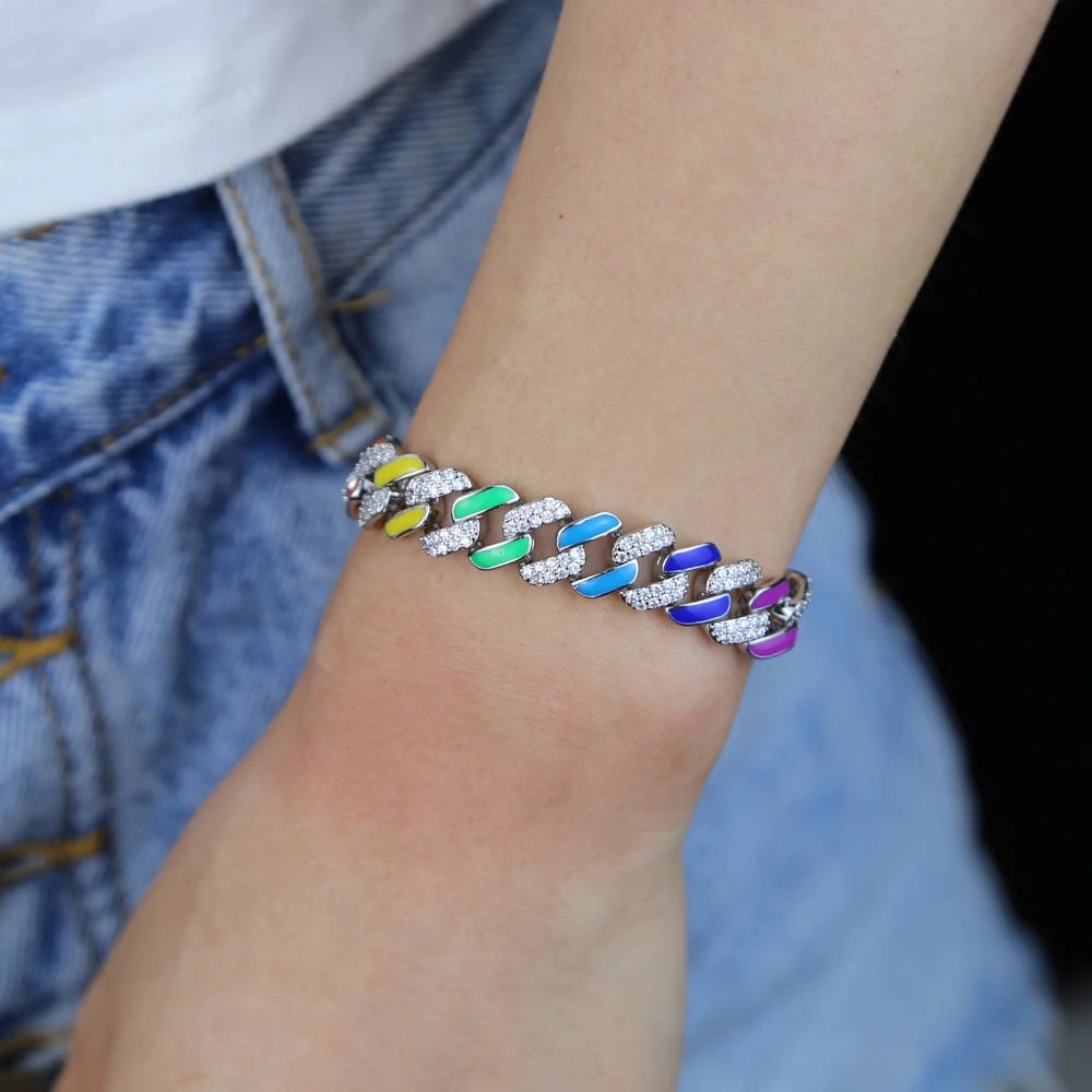 ブレスレット Colored Ice Bracelet Summer hot selling colorful jewelry Neon rainbow enamel Ice