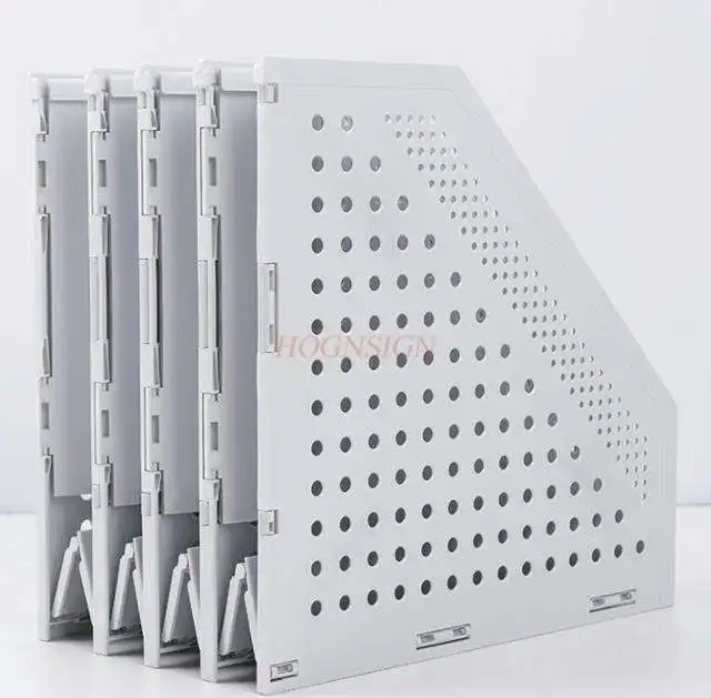 Folding file box thickening multi-layer file folder storage box student bookshelf simple office information rack
