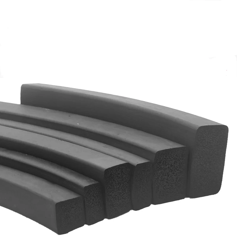 Resistência à Abrasão Epdm Tira de Vedação de Espuma de Borracha Epdm Tira Quadrada de Formação de Espuma 10m 10 mm