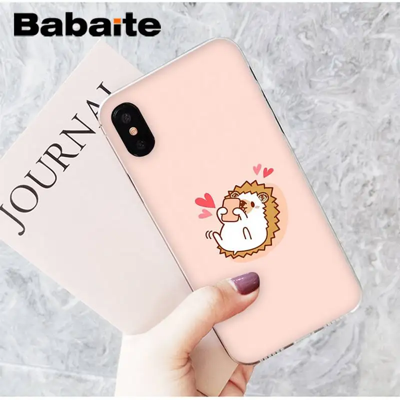 Babaite мультфильм Ежик животное cutejpg шаблон чехол для телефона для iPhone 8 7 6 6S Plus X XS MAX 5 5S SE XR 11 11pro 11promax