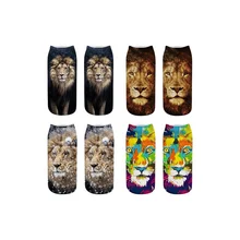 Small Order Cut Animal Lion Series Blank Sublimation Printing Foot Socks Tube Socks
