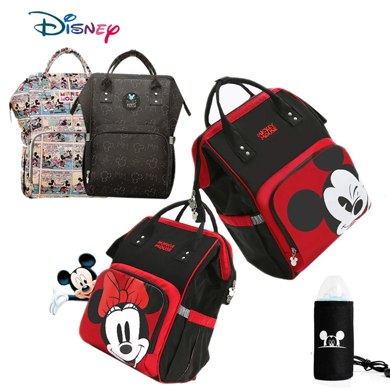 Сумка для подгузников disney, рюкзак для мамы, USB бутылочка с подогревом, Детская сумка для мамы, сумка для подгузников, мокрая сумка, Микки Маус, отправка крючка