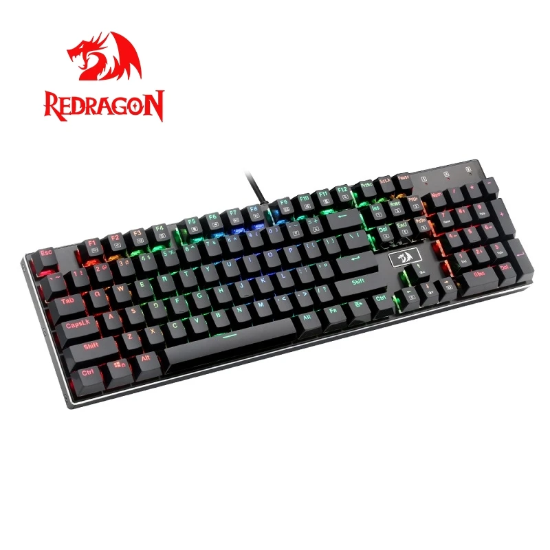 Redragon K556 RGB алюминиевая USB Механическая игровая клавиатура эргономичный