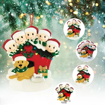

Toys Personalized Family Christmas Tree Ornament Personalized Survived Family Pendant Mini Christmas Tree Hanging Pendant Kerst