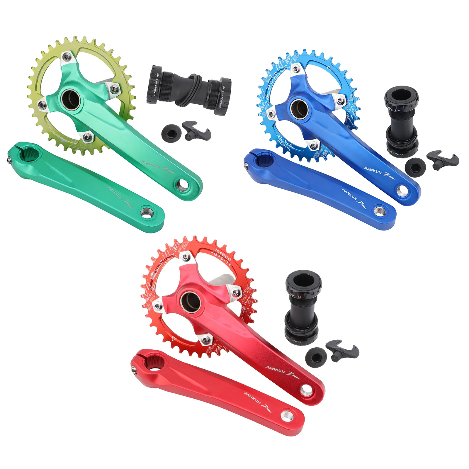32T Integral Crank Set 170mm 104BCD Crank Arm Set Single Speed Mountain