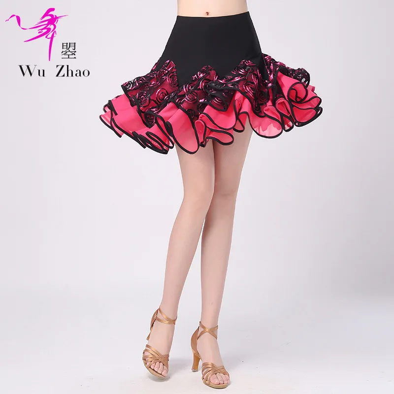 

Dance Zhao Hot Selling Spring And Summer New Style Adult Women's Latin Dance Skirt Sheath Big Hemline Modern National Standard S