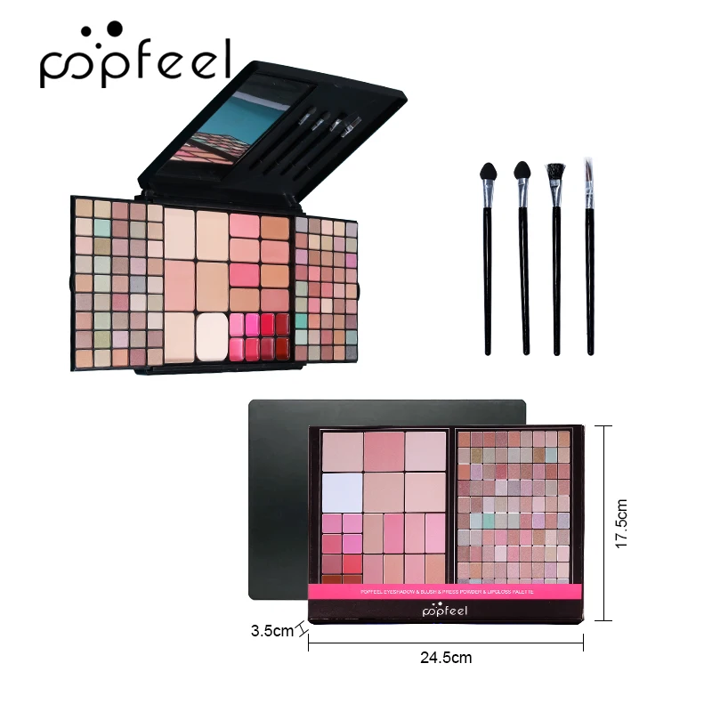 112 color Makeup Sets matte shimmer eyeshadow lipgloss Blush Foundation Easy To Wear Make up Kit Set With Mirror Brush |