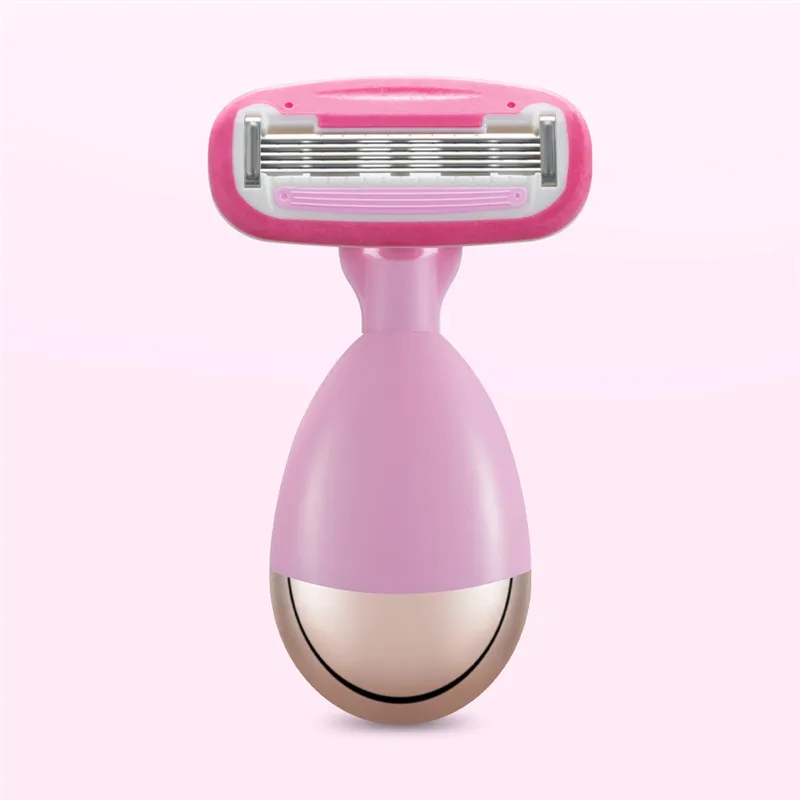 Zhiбаи DL2, ручная бритва, женский эпилятор для тела, для бритья, для безопасности волос, Женская бритва, мини, ручная, Сменная головка, 5 лезвий