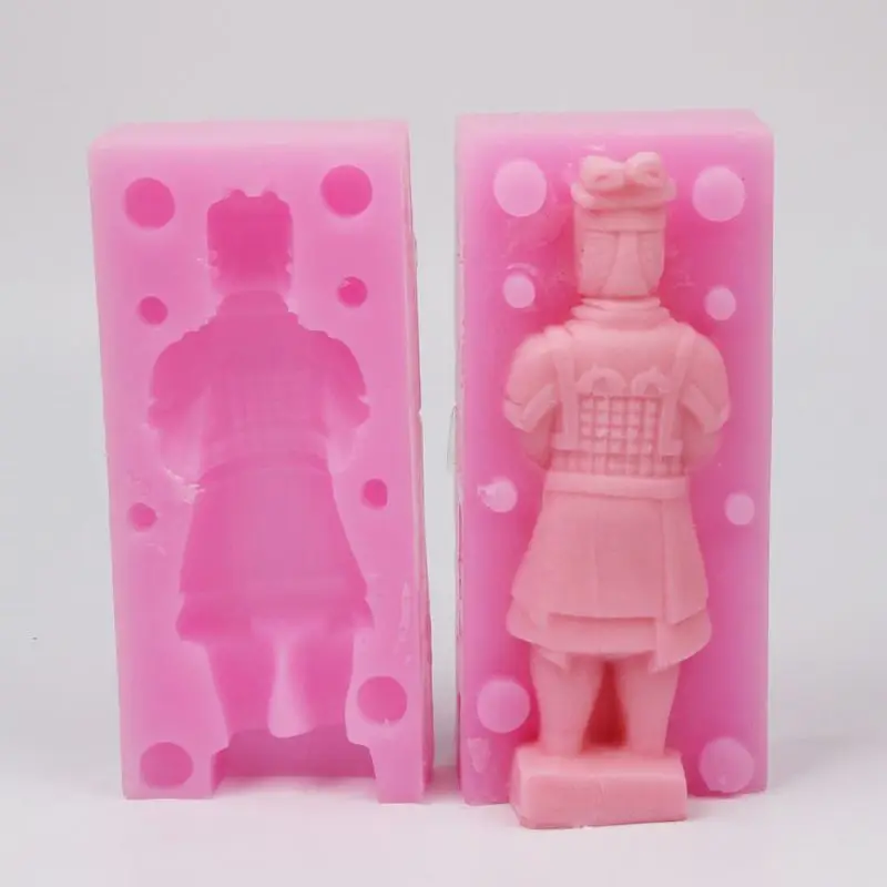 DIY Terra Cotta фигурки смолы Плесень мыло воск Китайский древний Миф Легенда воин силиконовые формы ювелирные изделия инструменты