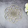 Wooden Flower Of Life Christmas Ornaments, Sacred Geometry Ornaments Home Decoration, Wood Sign Wall Art Seed of Life  Coaster ► Photo 3/6
