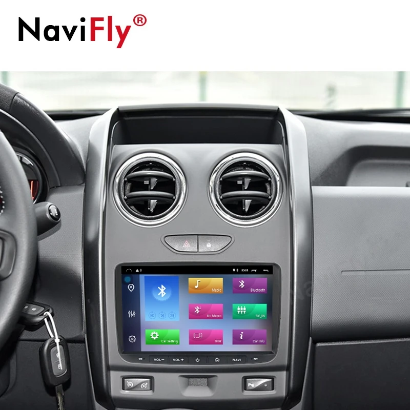 Navifly 2G+ 32G DSP авто gps навигация Android 9 Автомагнитола стерео для Dacia/Duster/Sandero с wifi BT RDS 7708IC 1080P HD