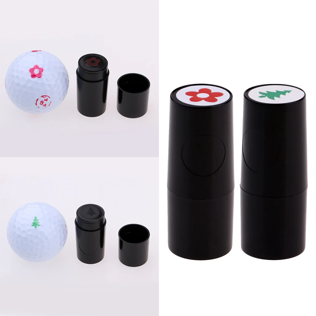 2pcs Colorfast Quick-dry Stamp Stamper Marker Impression Seal Gift Prize Golf Club Accessories for Glofter Learner Golf Balls