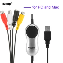 Ezcap видео Захват HD видео конвертер рекордер USB 2,0 DVD VHS адаптер DVR Easycap Видео Аудио в цифровой для Windows 10 8,1 7