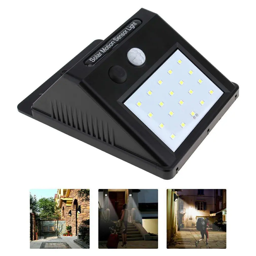 Waterproof 20 LED Solar Lights Motion Sensor Wall Light Outdoor Garden Yard Lamp