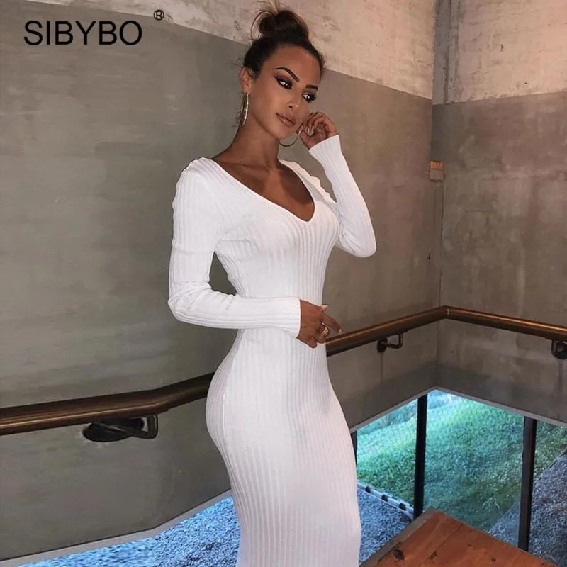 Sibybo Winter Ribbed Knitted Cotton 