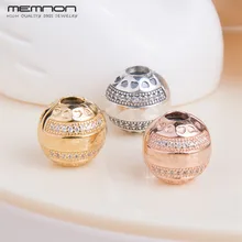 Memnon Осенняя коллекция круглые амулеты серебро 925 пробы ювелирные изделия Клип Бусины Подходят на браслеты браслет diy для женщин модные аксессуары