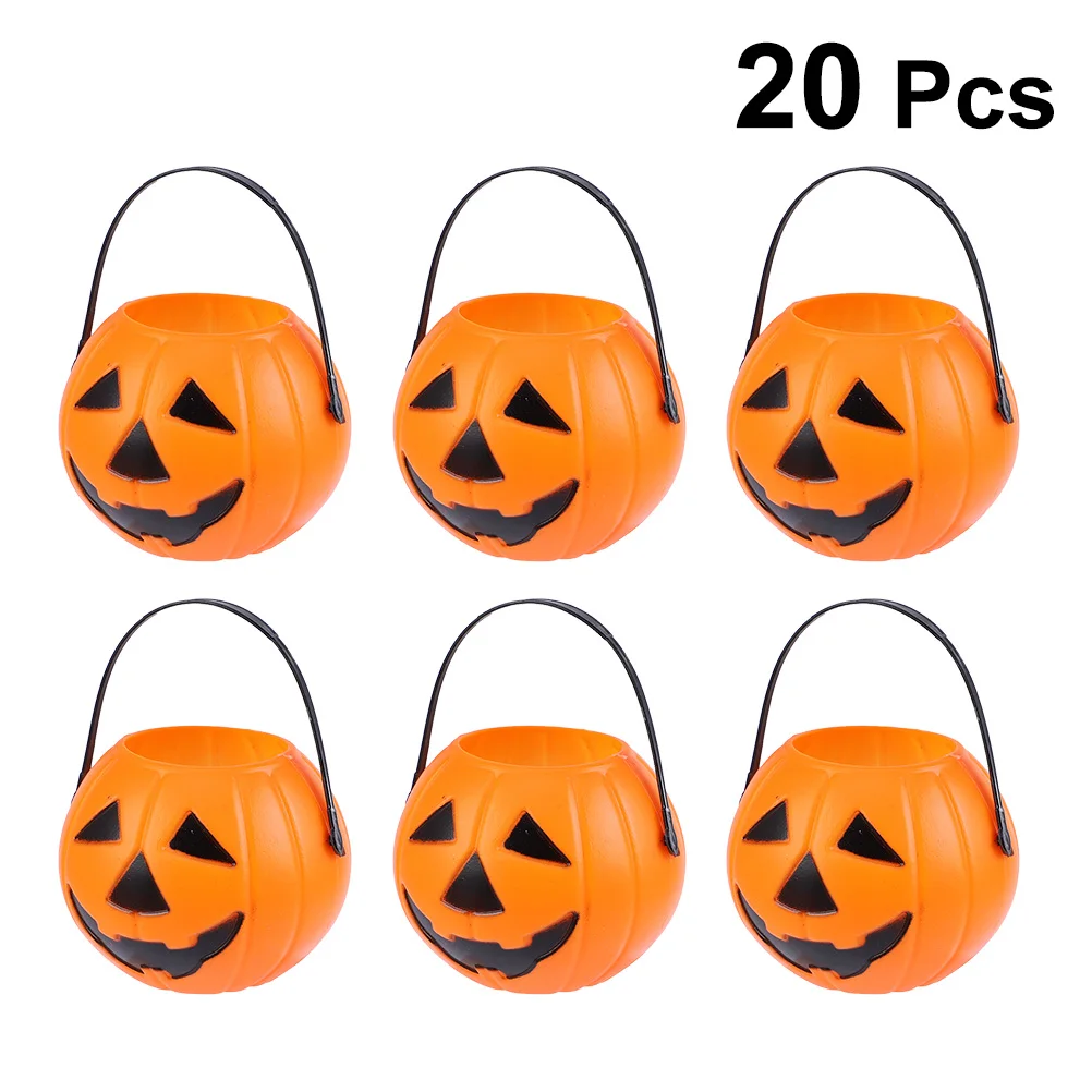 Details about   Halloween Party Props Plastic Pumpkin Bucket Trick Cosplay Decor Pouch Halloween 
