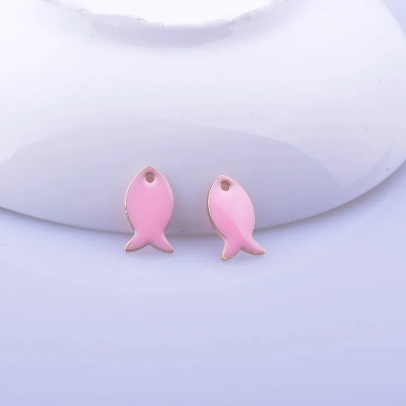 12 Pezzi Charm Lisca Di Pesce Smaltati - Pendenti Per Braccialetti, Orecchini E Collane | Fai Da Te Gioielli - Foto 6