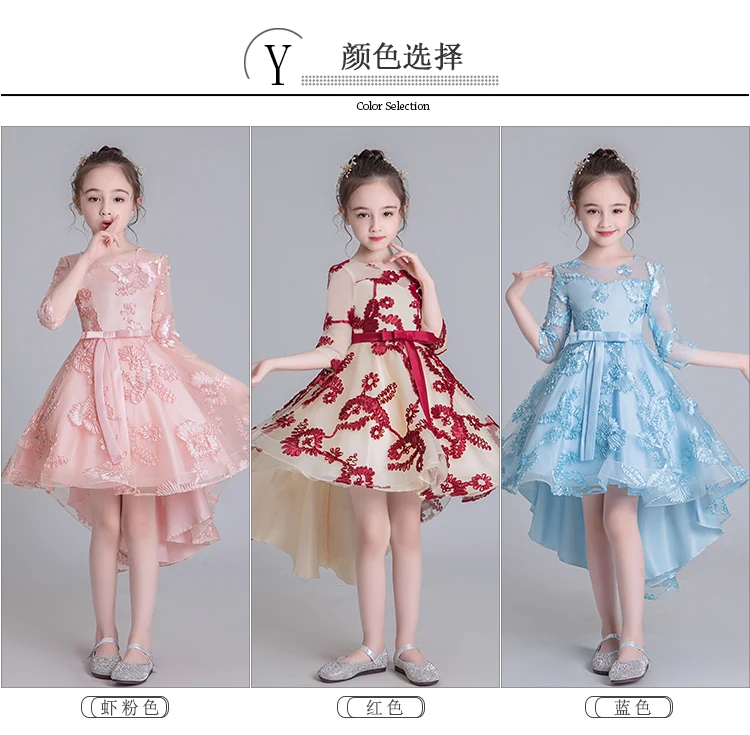 Платье-пачка принцессы с цветочным узором для девочек; летнее праздничное платье на свадьбу, День рождения; детская одежда для девочек; детская одежда на год