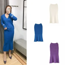 Za, Осенние юбки, сексуальные, тонкая, вязанная юбка, дикие, рыбий хвост, юбки для женщин, кашемир, шерсть, ребра, Вязанная, длинная юбка, высокая талия, юбка, весна