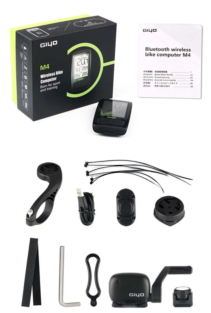 Giyo Bike Computer Wireless Bluetooth Code Table Road/Mountain Bicycle Speed Detector Backlight Waterproof M4 Bike Accessories Giyo Bike Computer Wireless Bluetooth Code Table Road/Mountain Bicycle Speed Detector Backlight Waterproof M4 Bike Accessories