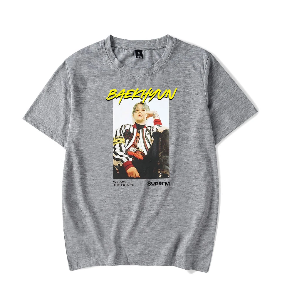 Модные SuperM футболка Для мужчин Для женщин Харадзюку уличная одежда в стиле хип-хоп; футболка с короткими рукавами с рисунком «Супермен» и М Марка лето комплект из черной кофты с длинным рукавом размера плюс, футболки