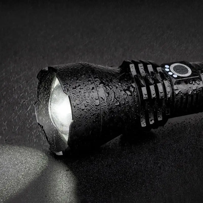 Светодиодный фонарь P50 с зарядкой от usb, Электрический фонарь, мощный зум, перезаряжаемый аккумулятор 26650, для кемпинга, охоты, улицы, Y1QB