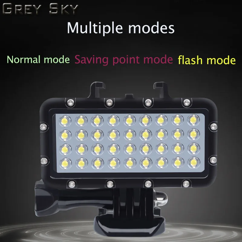 36 LED Beads Diving Lamp Waterproof Light Set For Gopro max hero 8 7 6 5 4 3 Xiaomi Yi 4K+Lite mijia SJCAM SJ8 Accessories | Электроника
