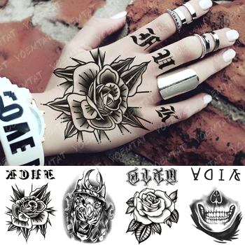 

Waterproof Temporary Tattoo Sticker Totem Eye Flowers Fake Tatto Flash Tatoo Hand Arm Crown Tiger Tato body art for Women Men