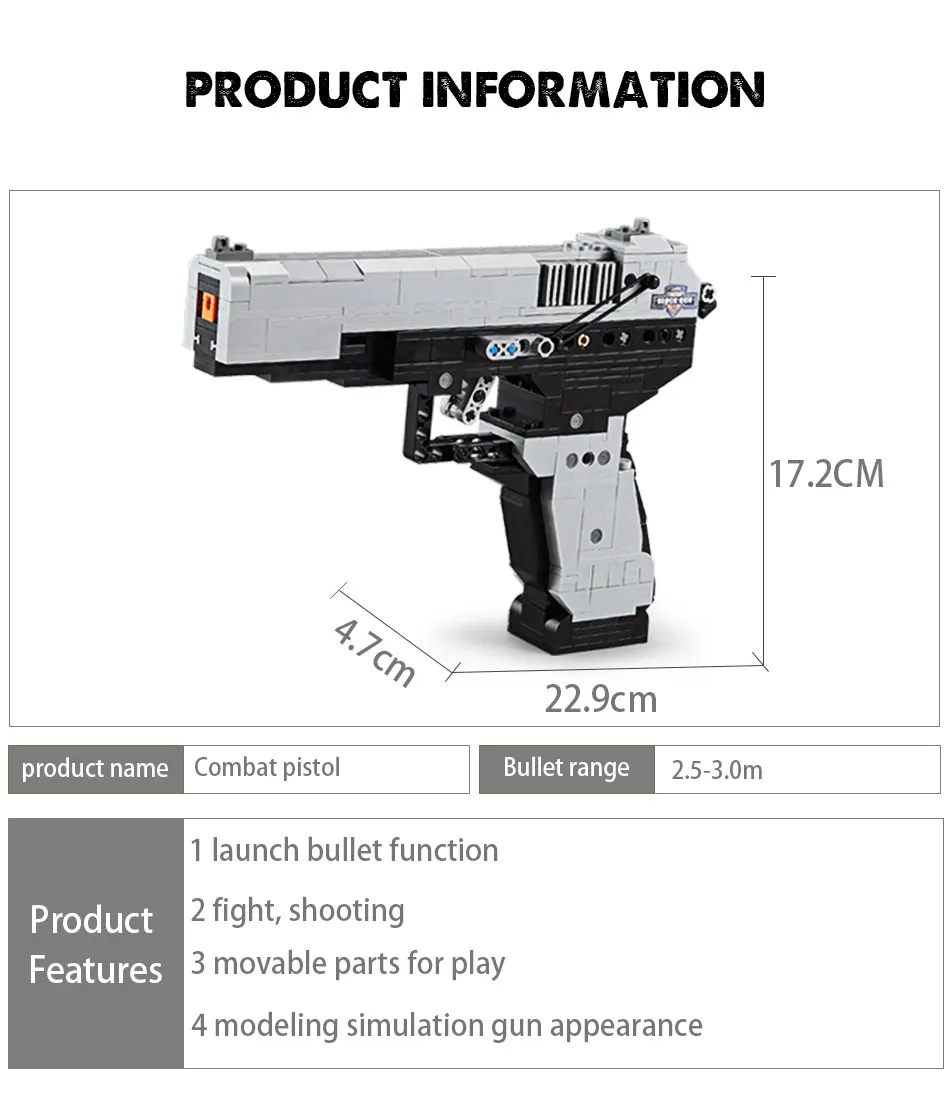 Оружие Пистолет Desert Eagle пистолет MK23 военная Вторая мировая война строительные