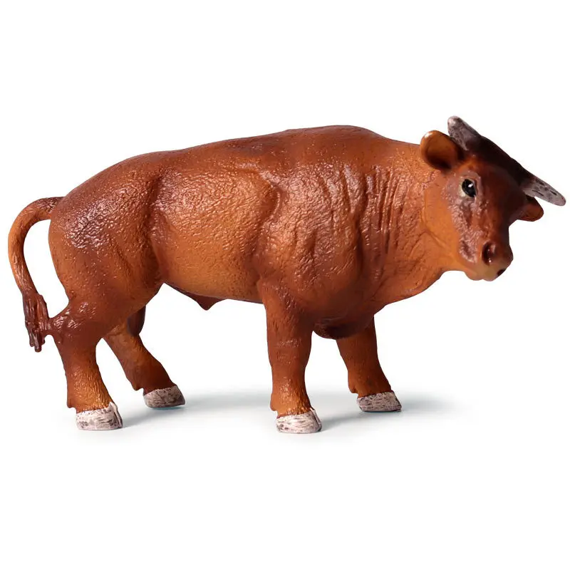Children's Simulation Solid Animal World Model Skinny Cow Farm Athletic Cow Static Toy Collecting gifts Toy model