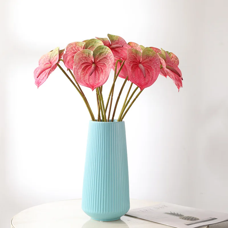 

5Pieces / Lots PU Premium Material Calla Lily Red Decorative Vase Calla lily