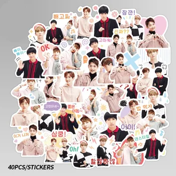 

40Pcs Kpop SHINee Kaluoer Scrapbook Stickers Men Team Snowboard Bicycle Luggage Skateboard Waterproof Stickers