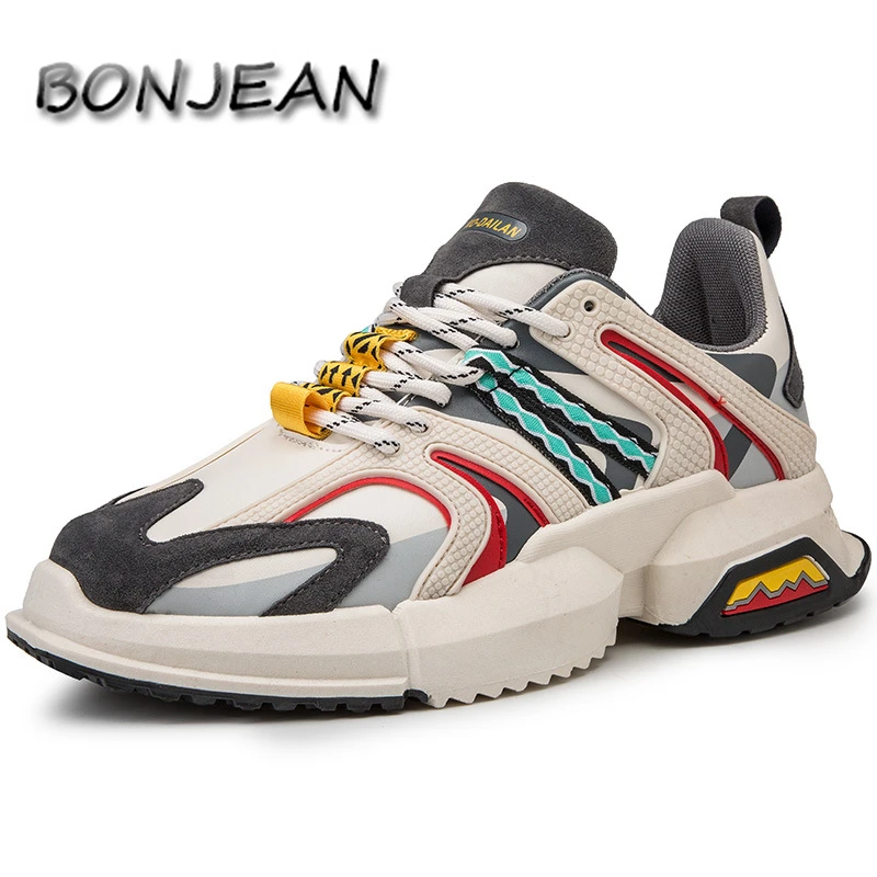 

Men Sneakers Breathable Air Mesh Outdoor Sport Shoes Spring Autumn Fashion Training Running Heightening Shoes Zapatos De Hombre