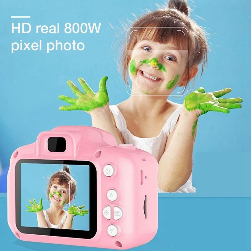 2 дюйма HD Экран платной цифровой мини-Камера, детские футболки с принтом в виде героев мультфильмов, Милая футболка Камера игрушки на открытом воздухе Подставки для фотографий для детей подарок на день рождения