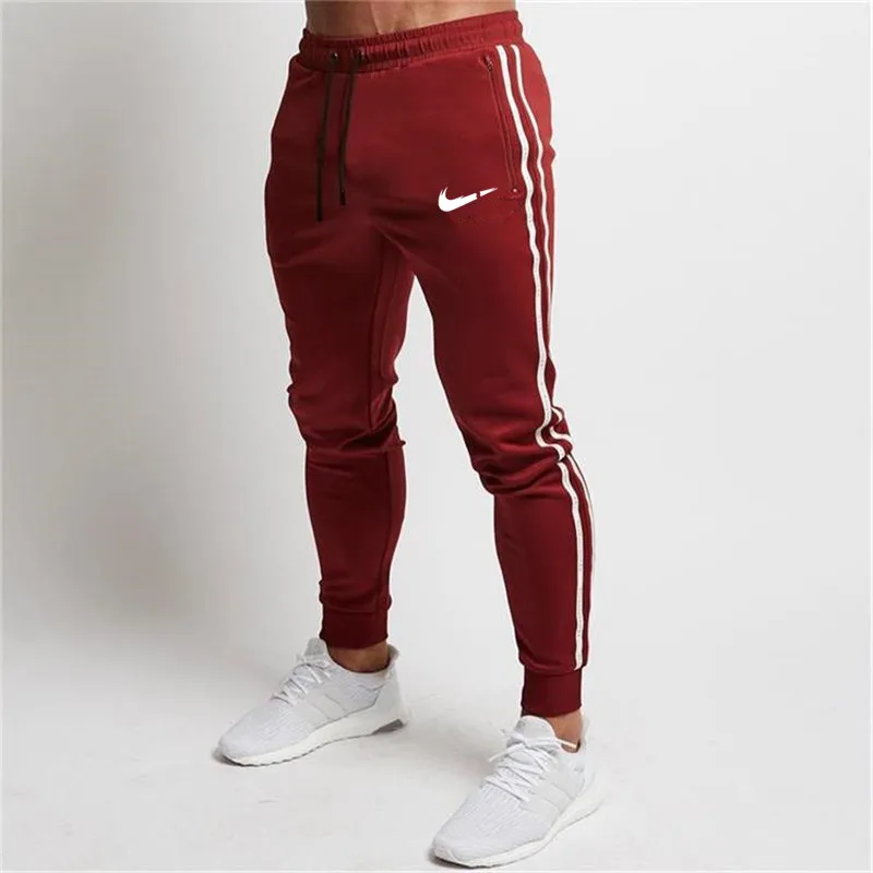 

2019 new men's slim sports pants gym fitness bodybuilding pants men's jogging sports pants casual pants fashion streetwear