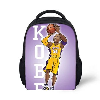 

Fashion Kindergarten Backpack Cartoon Kobe Pattern Kids School Book Bags Super Basketball Star Design Boys Girls Small Bags