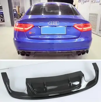 

REAL CARBON FIBER REAR BUMPER TRUNK LIP SPOILER DIFFUSER For Audi A5 S5 Sline 2012 2013 2014 2015 2016