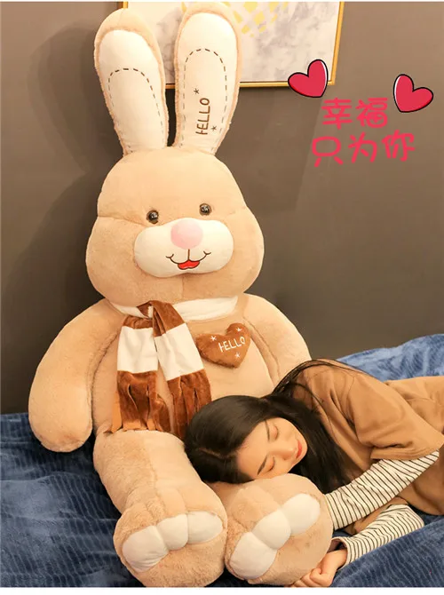 Fancytrader 59'' JUMBO Kawaii Giant Stuffed Rabbit Plush Toy Doll Cute Anime Bunny Hugging Pillow for Girl Gift Decoration 150cm (13)