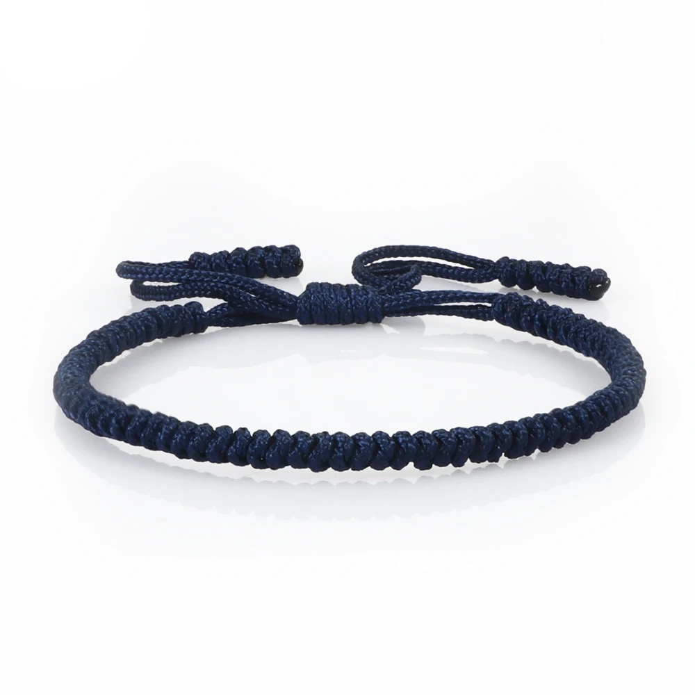 2 Bracciali Buddhisti Tibetani Intrecciati In Nylon – Regolabili Unisex – Portafortuna Chakra – Fatto A Mano