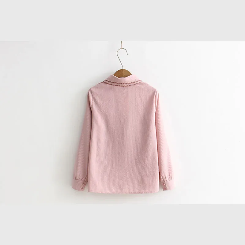 Женская блузка новинка 2019 Осень зима повседневные в полоску с галстуком бабочкой