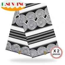 Африканская восковая ткань с принтом Анкара для шитья Анкара африканская ткань 12 ярдов нигерийская хлопковая ткань Гана для платья 9023