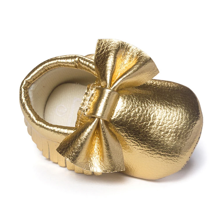 Matte Gold Новинка; детская обувь; популярная обувь из искусственной замши; обувь для малышей; мокасины для новорожденных мальчиков и девочек; мягкая нескользящая обувь с бахромой; обувь для малышей - Цвет: Matte Gold
