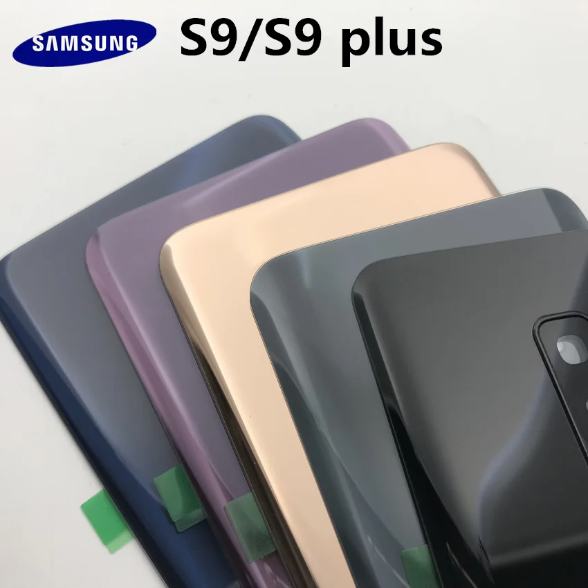SAMSUNG S9 Задняя стеклянная крышка SAMSUNG Galaxy S9 G960 S9 plus G965 G965F Задняя стеклянная крышка батареи Задняя Дверь Корпус чехол запчасти